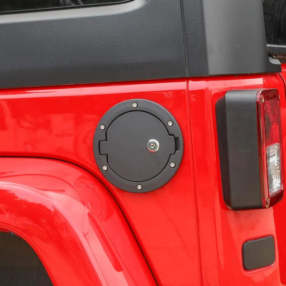 For 2007-2018 Jeep Wrangler JK Locking Gas Cap Cover Fuel Door (Locking Type) - Image 6