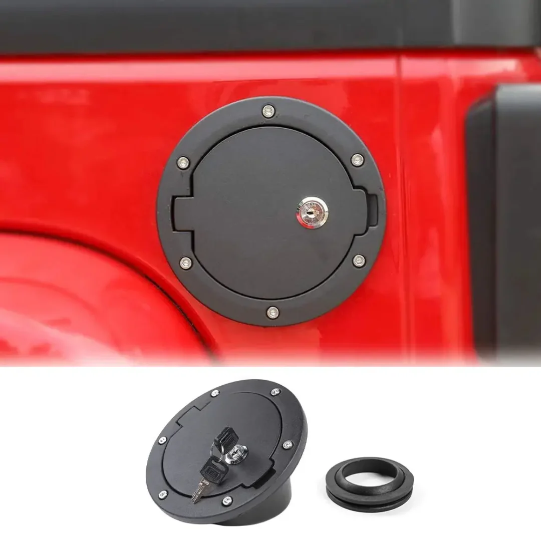For 2007-2018 Jeep Wrangler JK Locking Gas Cap Cover Fuel Door (Locking Type) - Image 8
