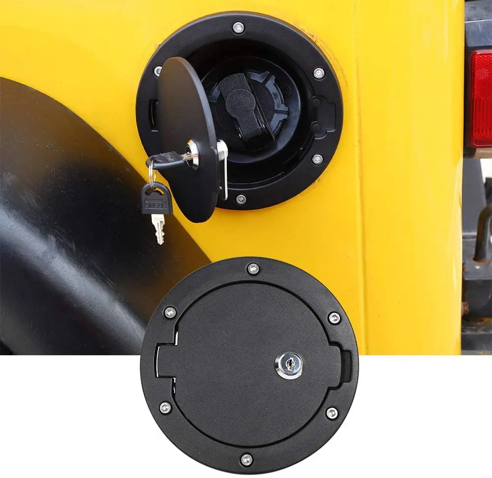 For 1997-2006 Jeep Wrangler TJ Locking Gas Cap Cover Fuel Door - Image 2