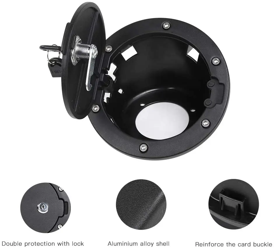 For 1997-2006 Jeep Wrangler TJ Locking Gas Cap Cover Fuel Door - Image 6