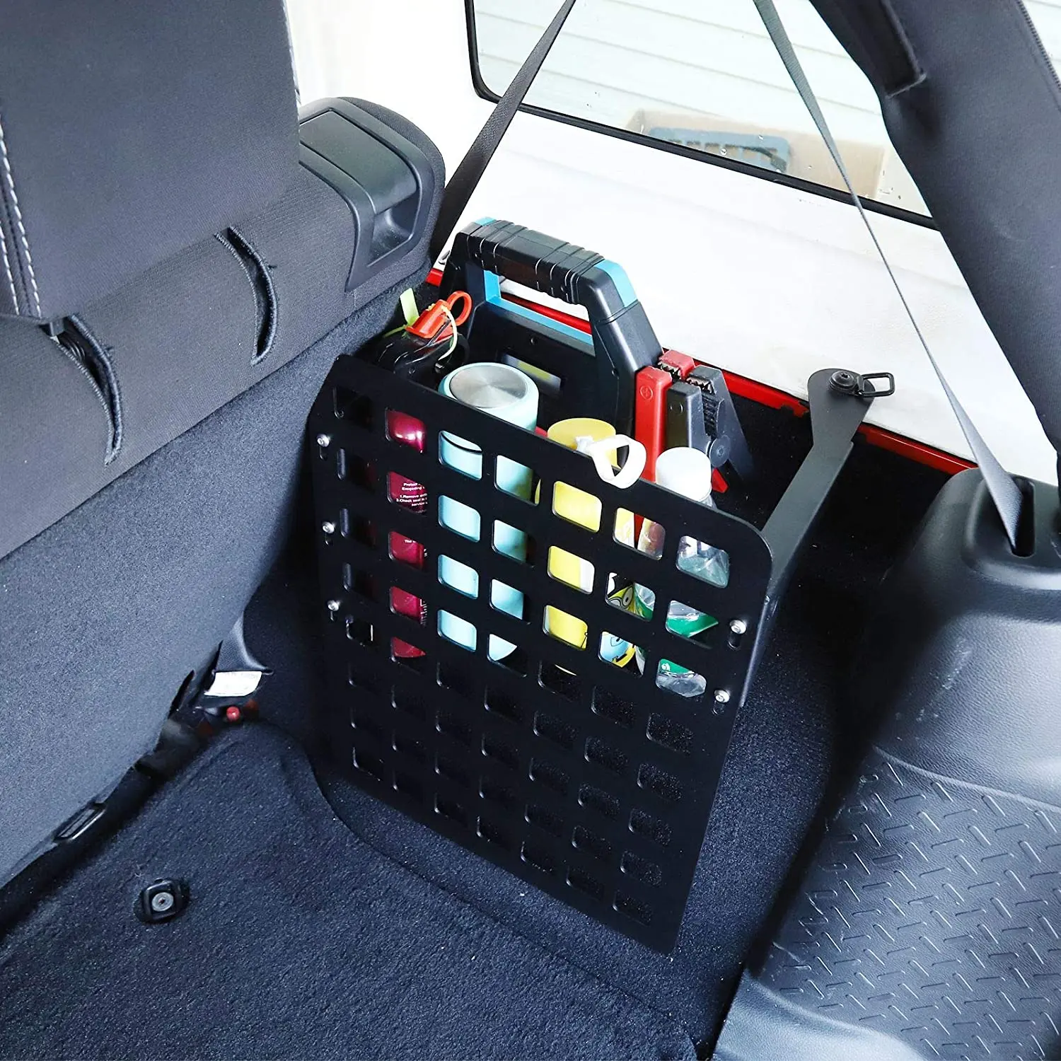 For 2007-2018 Jeep Wrangler JKU & Unlimited 4-Door Rear Trunk Cargo Rack Shelf Cargo Storage Box (Right Side) - Image 3