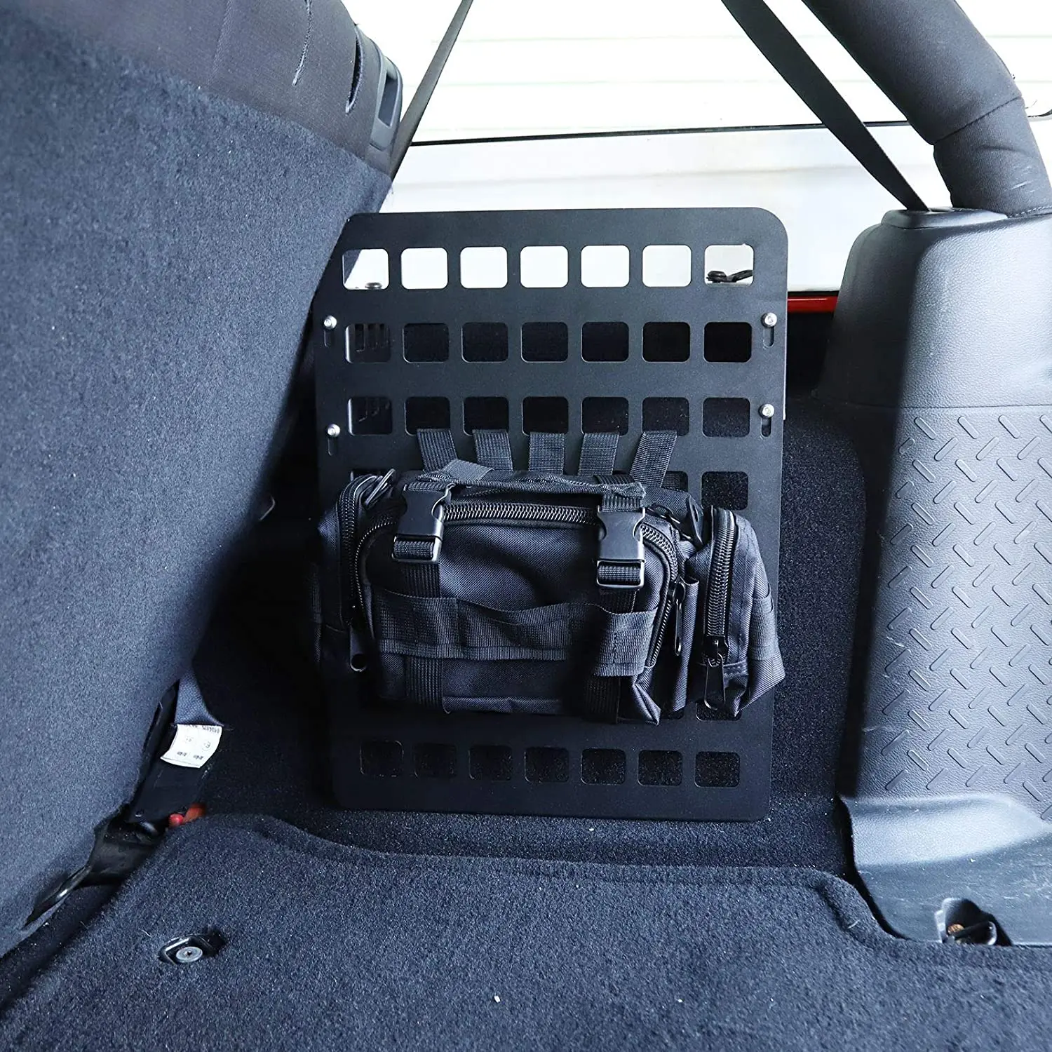 For 2007-2018 Jeep Wrangler JKU & Unlimited 4-Door Rear Trunk Cargo Rack Shelf Cargo Storage Box (Right Side) - Image 4