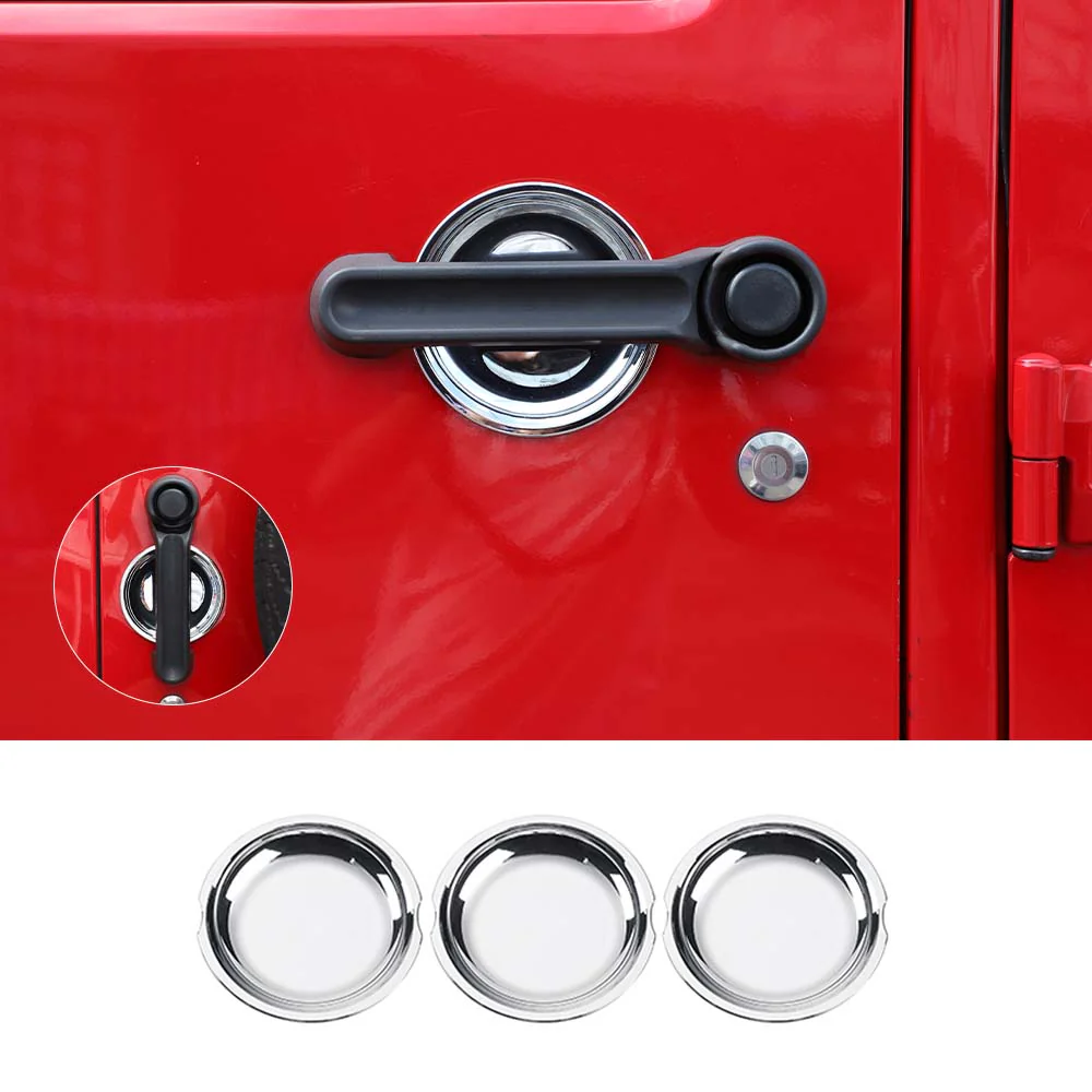 For 2007-2018 Jeep Wrangler JK 2-Door Exterior Door Handle Bowl Cover Trim Decor - Image 10