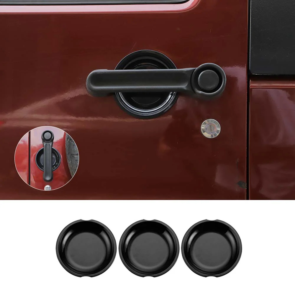 For 2007-2018 Jeep Wrangler JK 2-Door Exterior Door Handle Bowl Cover Trim Decor - Image 11