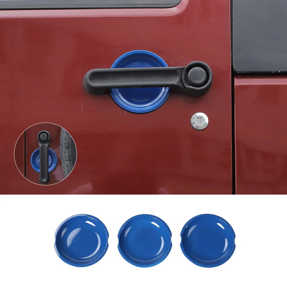 For 2007-2018 Jeep Wrangler JK 2-Door Exterior Door Handle Bowl Cover Trim Decor - Image 13