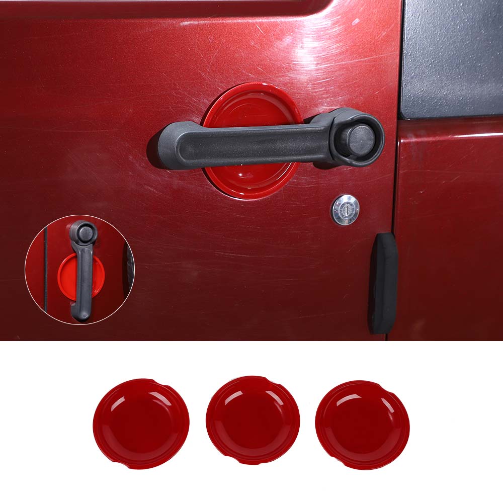 For 2007-2018 Jeep Wrangler JK 2-Door Exterior Door Handle Bowl Cover Trim Decor - Image 15