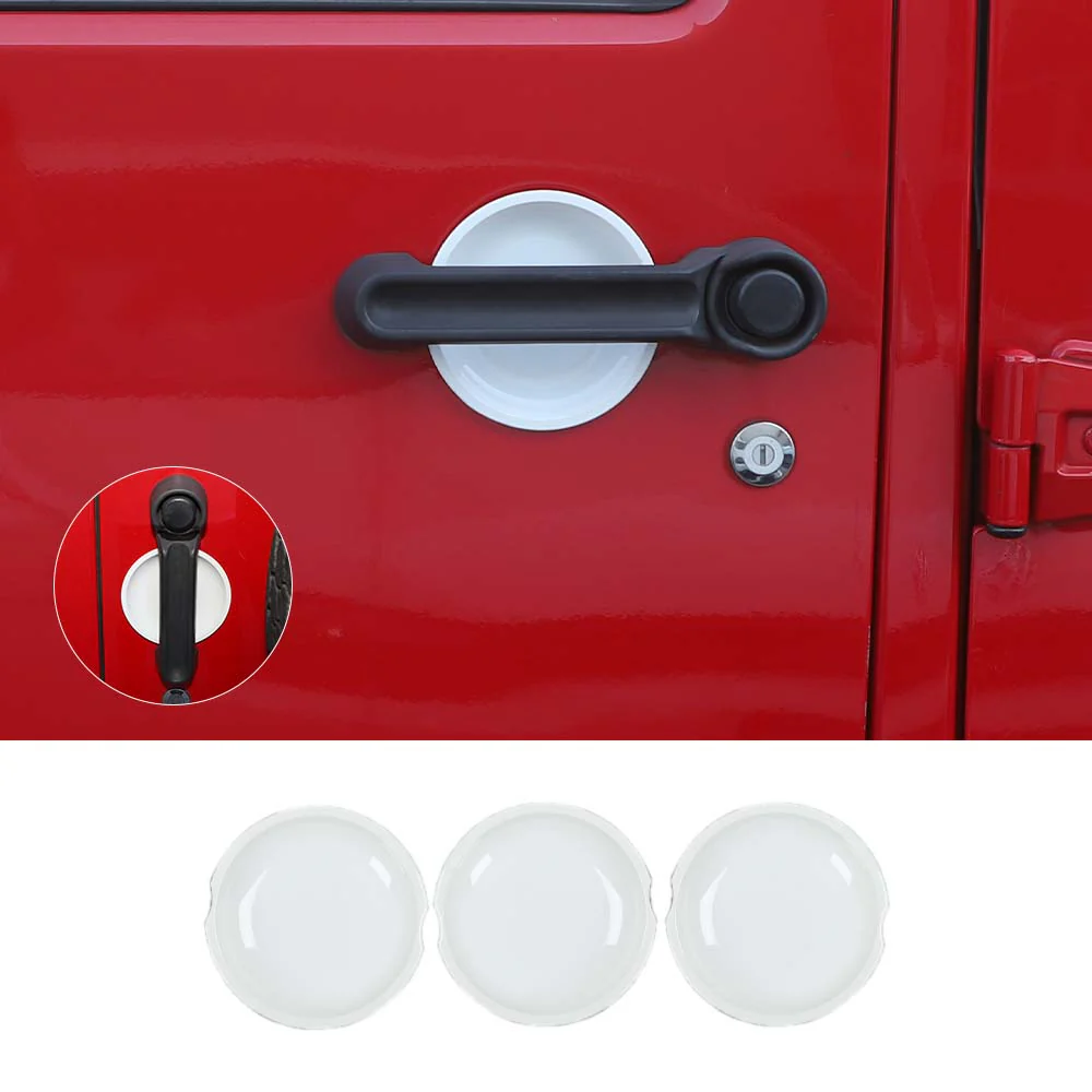 For 2007-2018 Jeep Wrangler JK 2-Door Exterior Door Handle Bowl Cover Trim Decor - Image 17