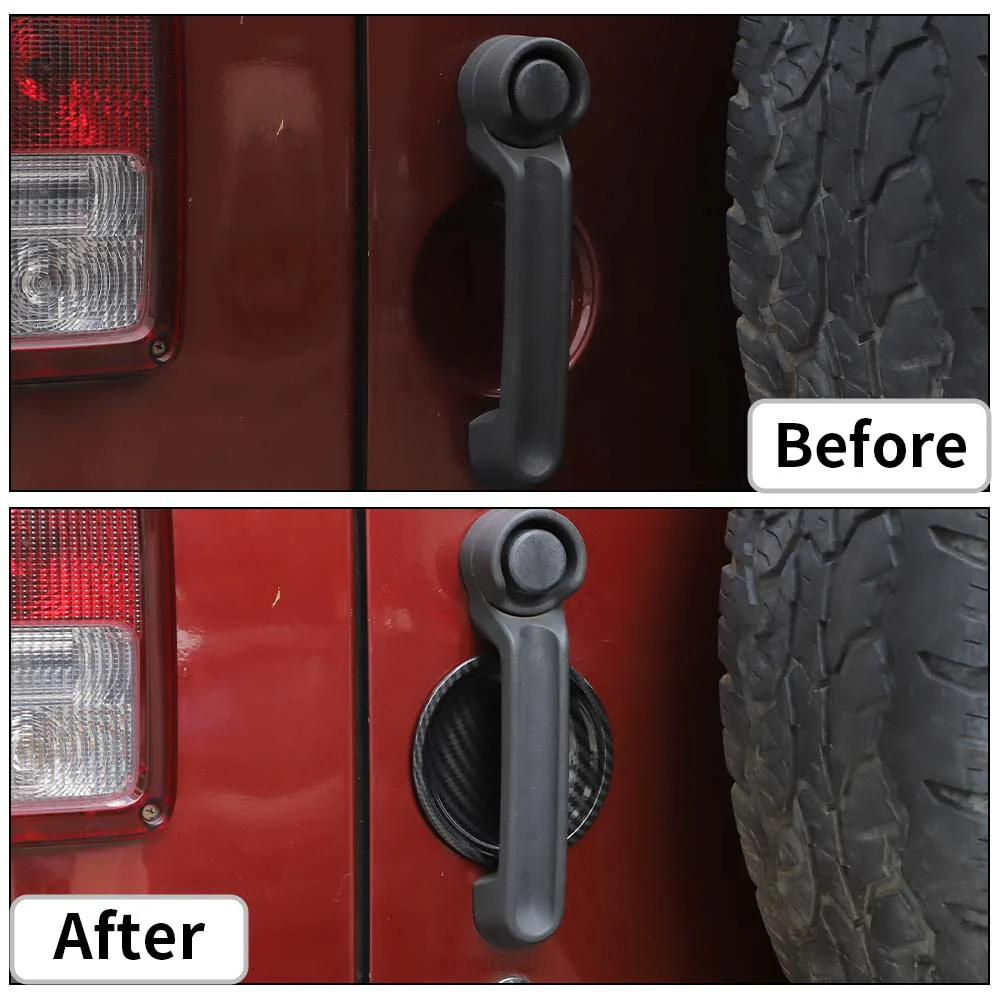 For 2007-2018 Jeep Wrangler JK 2-Door Exterior Door Handle Bowl Cover Trim Decor - Image 2