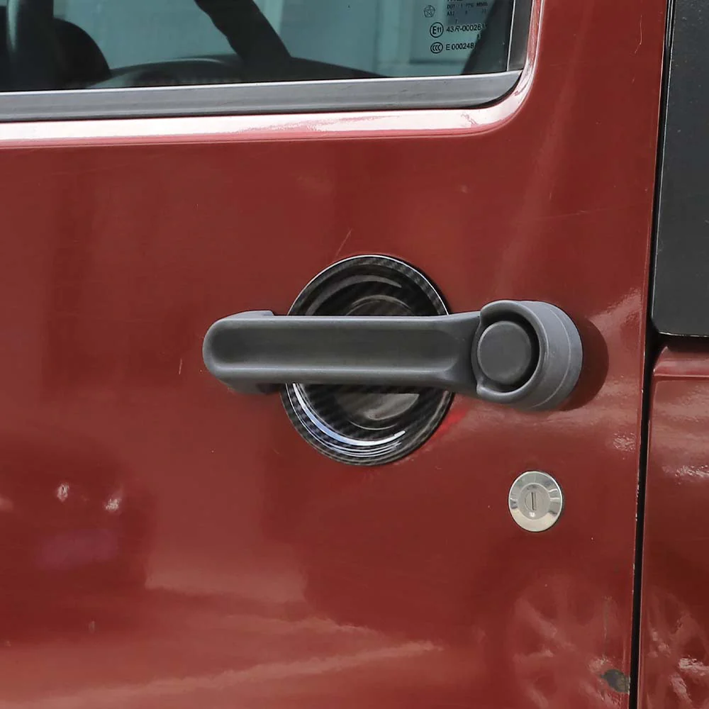 For 2007-2018 Jeep Wrangler JK 2-Door Exterior Door Handle Bowl Cover Trim Decor - Image 4