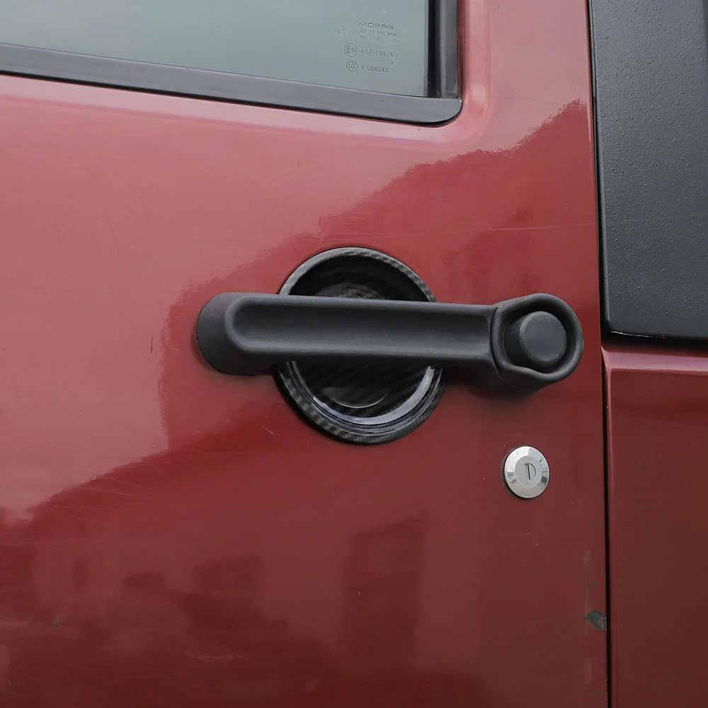 For 2007-2018 Jeep Wrangler JK 2-Door Exterior Door Handle Bowl Cover Trim Decor - Image 7