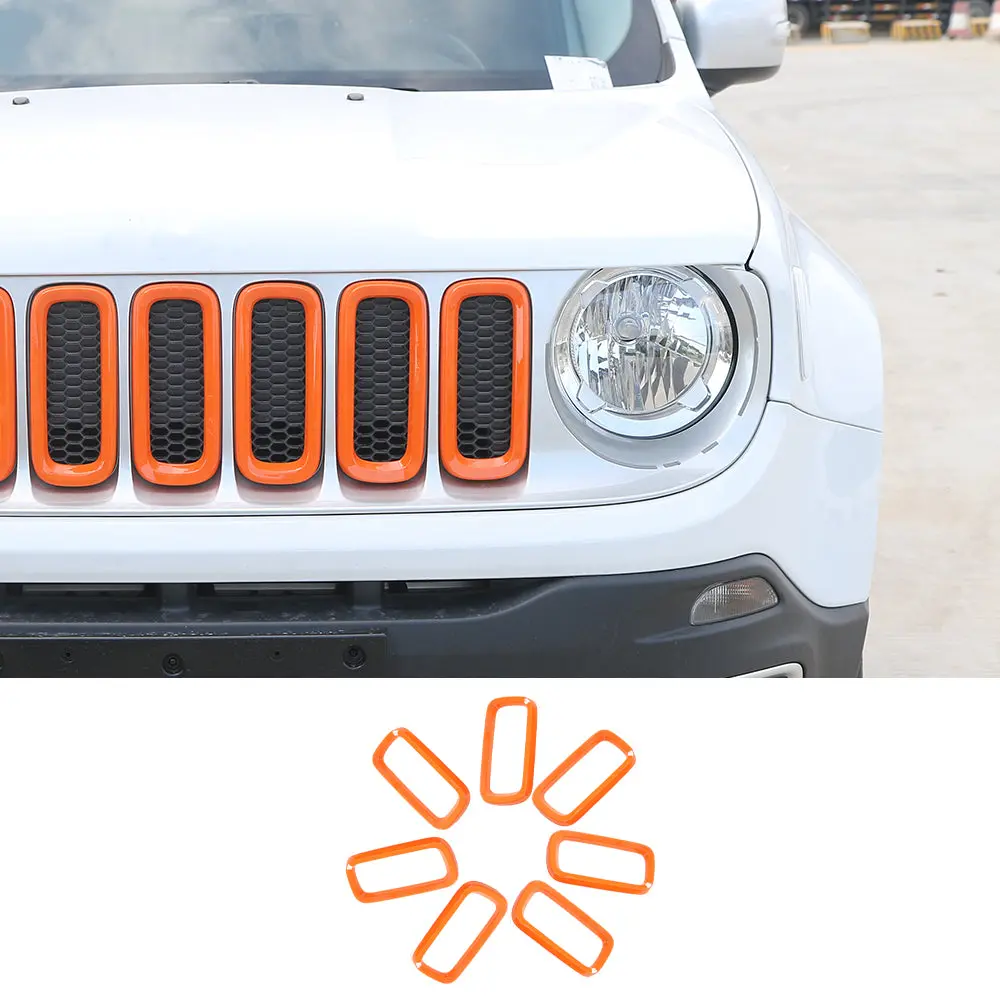 For 2015-2018 Jeep Renegade Front Grille Insert Grill Bezel Cover Trim Kit