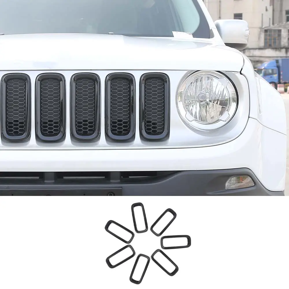 For 2015-2018 Jeep Renegade Front Grille Insert Grill Bezel Cover Trim Kit - Image 10