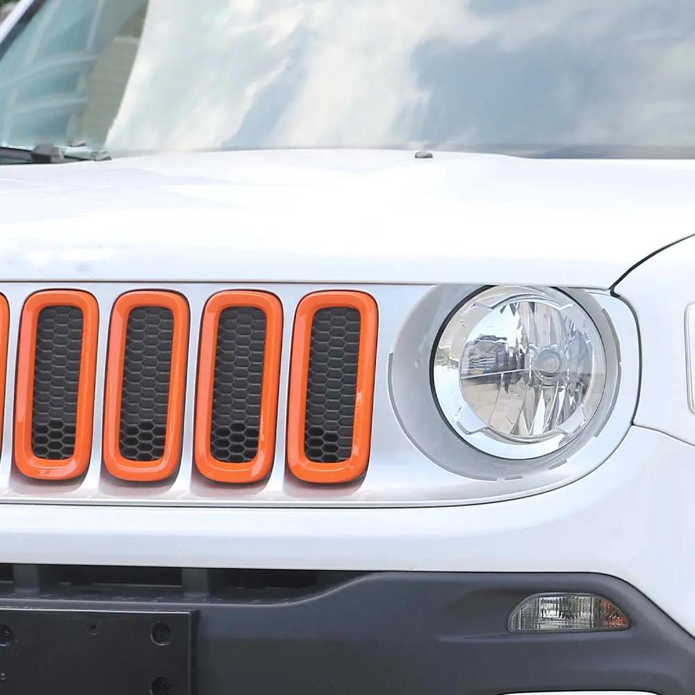 For 2015-2018 Jeep Renegade Front Grille Insert Grill Bezel Cover Trim Kit - Image 3