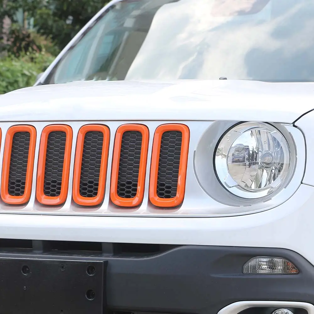For 2015-2018 Jeep Renegade Front Grille Insert Grill Bezel Cover Trim Kit - Image 4