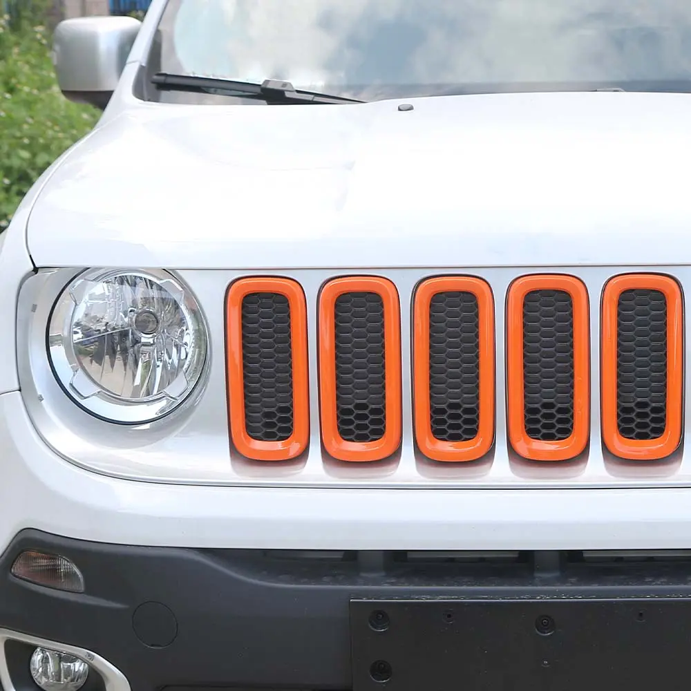 For 2015-2018 Jeep Renegade Front Grille Insert Grill Bezel Cover Trim Kit - Image 5