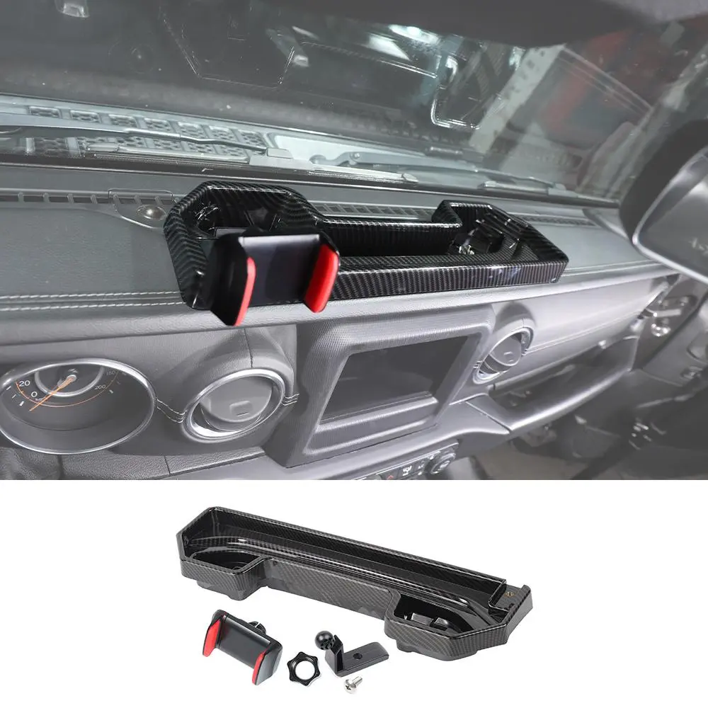 For 2018-2023 Jeep Wrangler JL 4XE Dash Mount Phone Holder Storage Tray - Image 8
