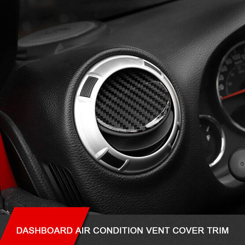 For Jeep Wrangler JK JKU JL JLU & Gladiator JT Dashboard Air Condition Vent Cover Trim Carbon Fiber - Image 4