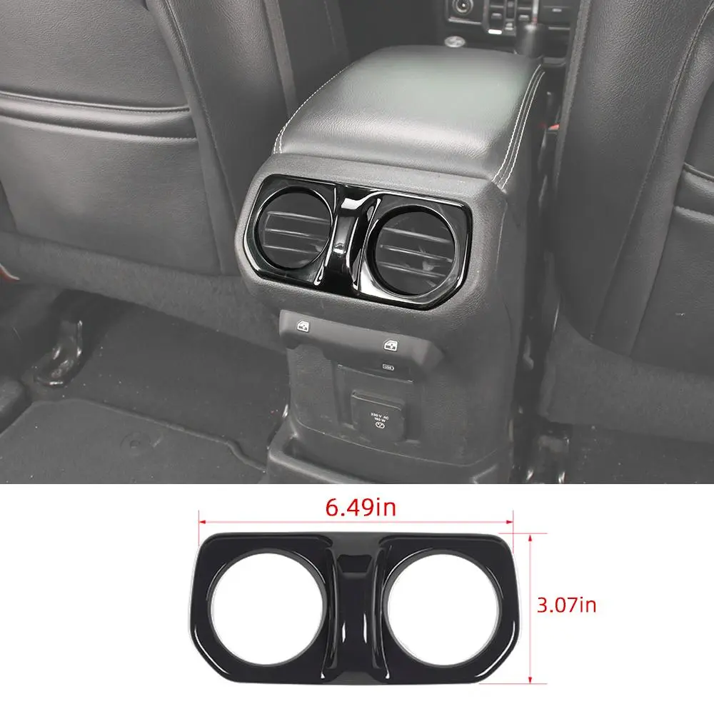 For 2018+ Jeep Wrangler JL& Gladiator JT Rear Air Vent Bezel Cover Trim – Back Console Frame Accent - Image 11