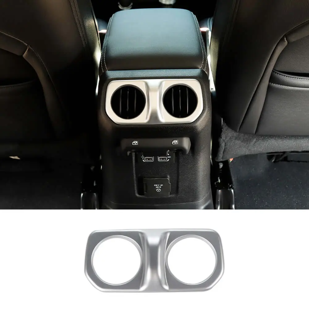 For 2018+ Jeep Wrangler JL& Gladiator JT Rear Air Vent Bezel Cover Trim – Back Console Frame Accent - Image 14
