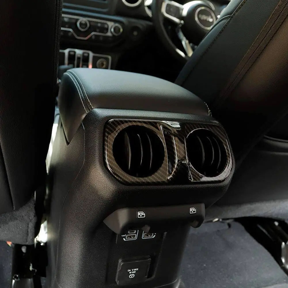 For 2018+ Jeep Wrangler JL& Gladiator JT Rear Air Vent Bezel Cover Trim – Back Console Frame Accent - Image 3