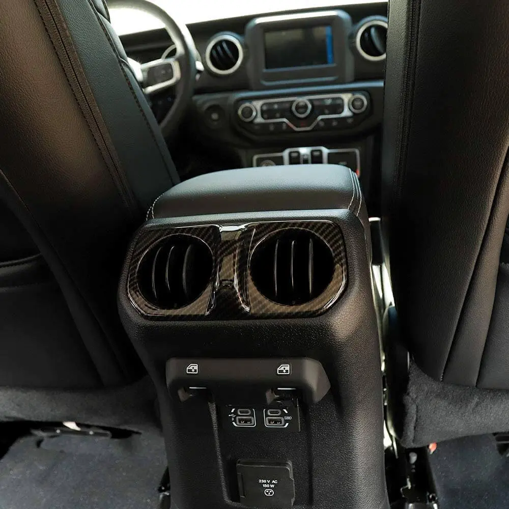 For 2018+ Jeep Wrangler JL& Gladiator JT Rear Air Vent Bezel Cover Trim – Back Console Frame Accent - Image 5