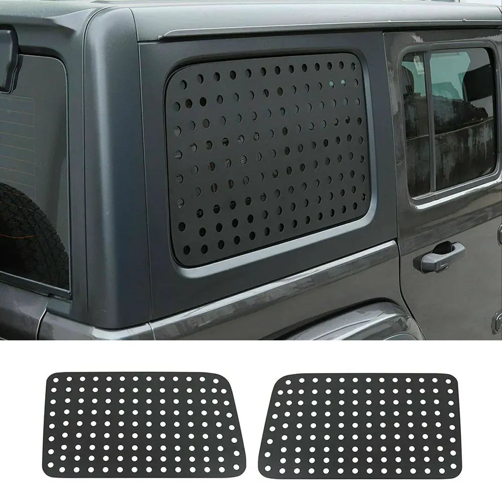 For 2018+ Jeep Wrangler JL Rear Door Window Glass Panel Trim Cover