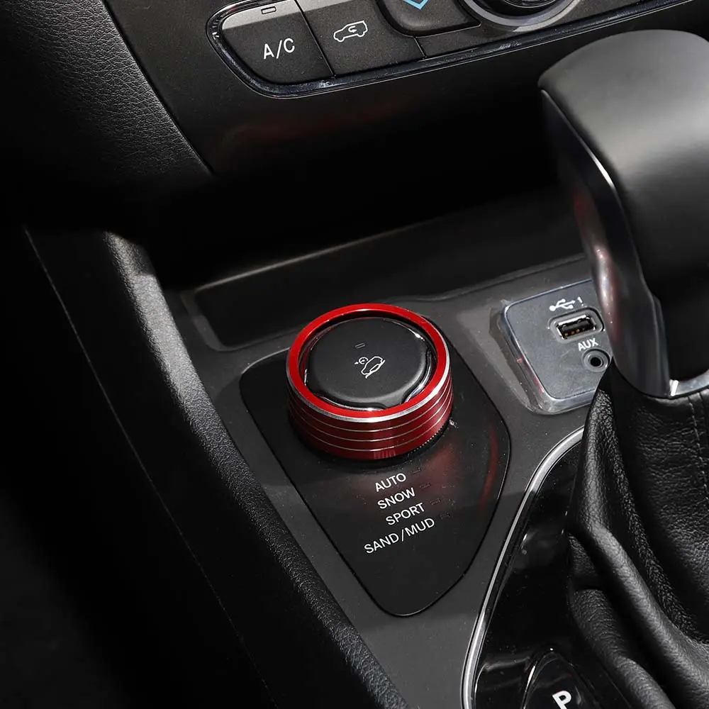 For Jeep 2015+ Renegade/ 2014+ Cherokee/ 2017-2020 Compass Four-wheel Drive 4WD Switch Knob Trim Ring - Image 4