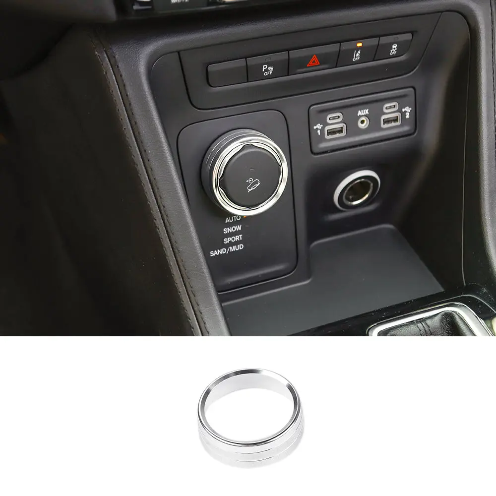 For Jeep 2015+ Renegade/ 2014+ Cherokee/ 2017-2020 Compass Four-wheel Drive 4WD Switch Knob Trim Ring - Image 7