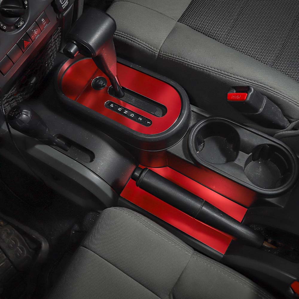 For 2007-2010 Jeep Wrangler JK Interior Center Gear Shift Box Panel Trim Bezels - Image 3