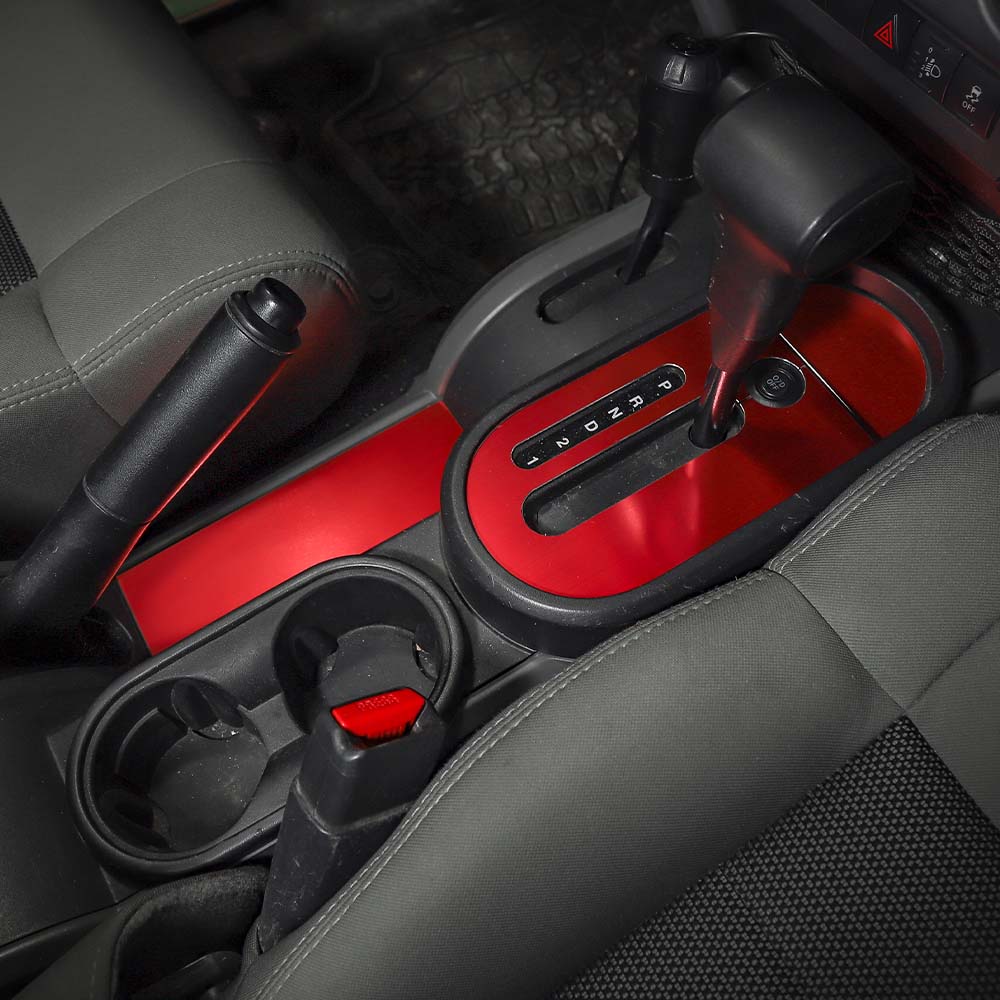 For 2007-2010 Jeep Wrangler JK Interior Center Gear Shift Box Panel Trim Bezels - Image 6