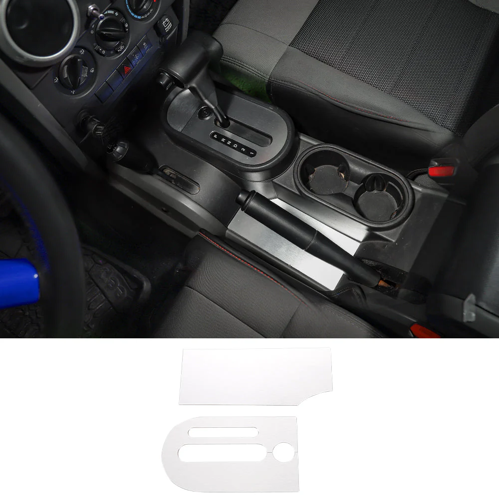 For 2007-2010 Jeep Wrangler JK Interior Center Gear Shift Box Panel Trim Bezels - Image 9