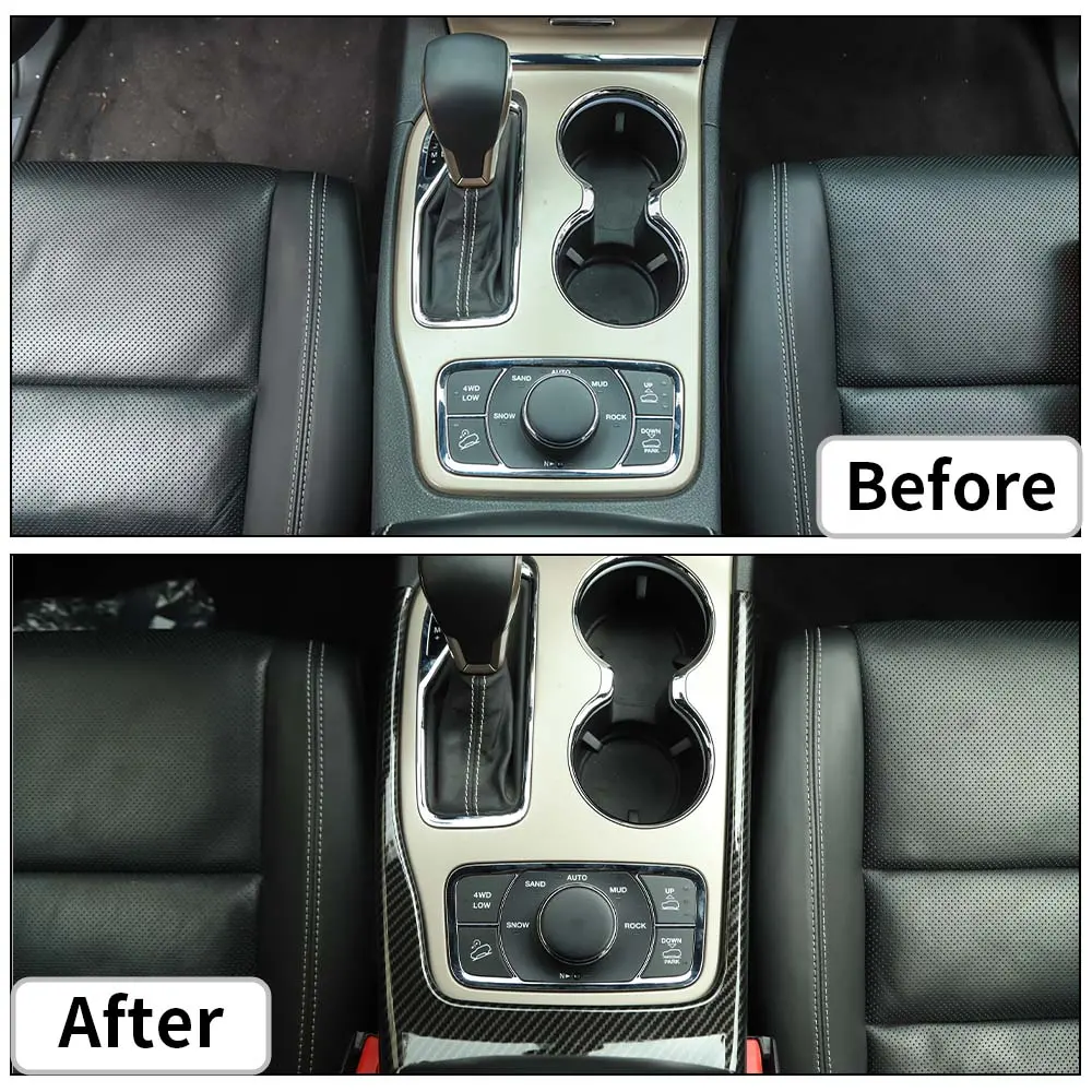 For 2014-2021 Jeep Grand Cherokee WK2 Interior Gear Shift Frame Cover Trim - Image 2