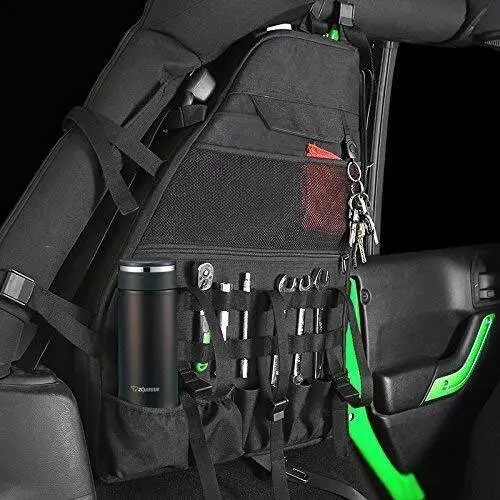 For Jeep Wrangler JK JKU 4 Doors Trunk Roll Bar Storage Bag Cage Multi-Pockets - Image 3
