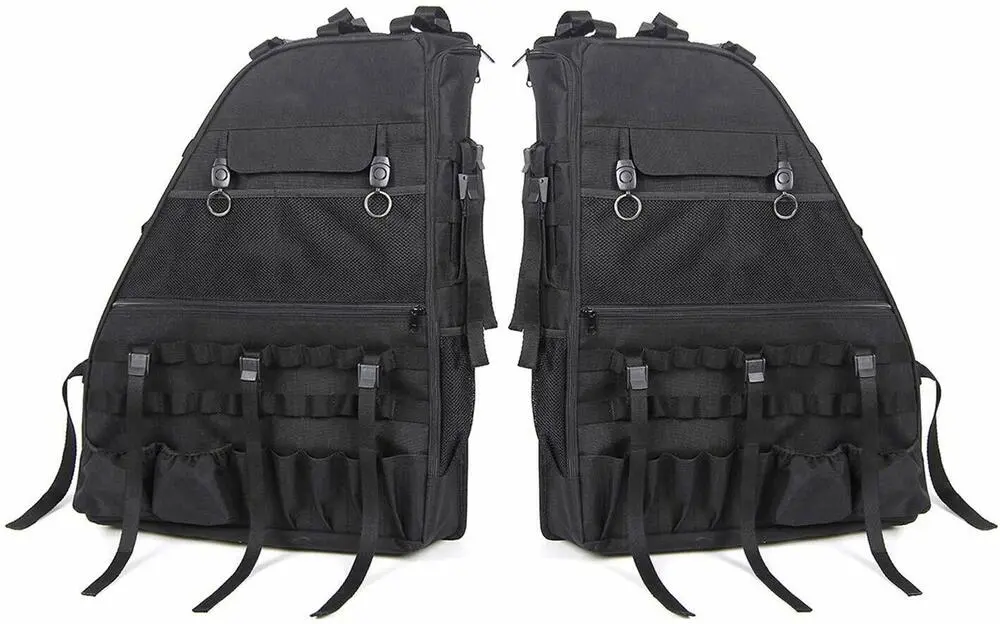 For Jeep Wrangler JK JKU 4 Doors Trunk Roll Bar Storage Bag Cage Multi-Pockets - Image 5