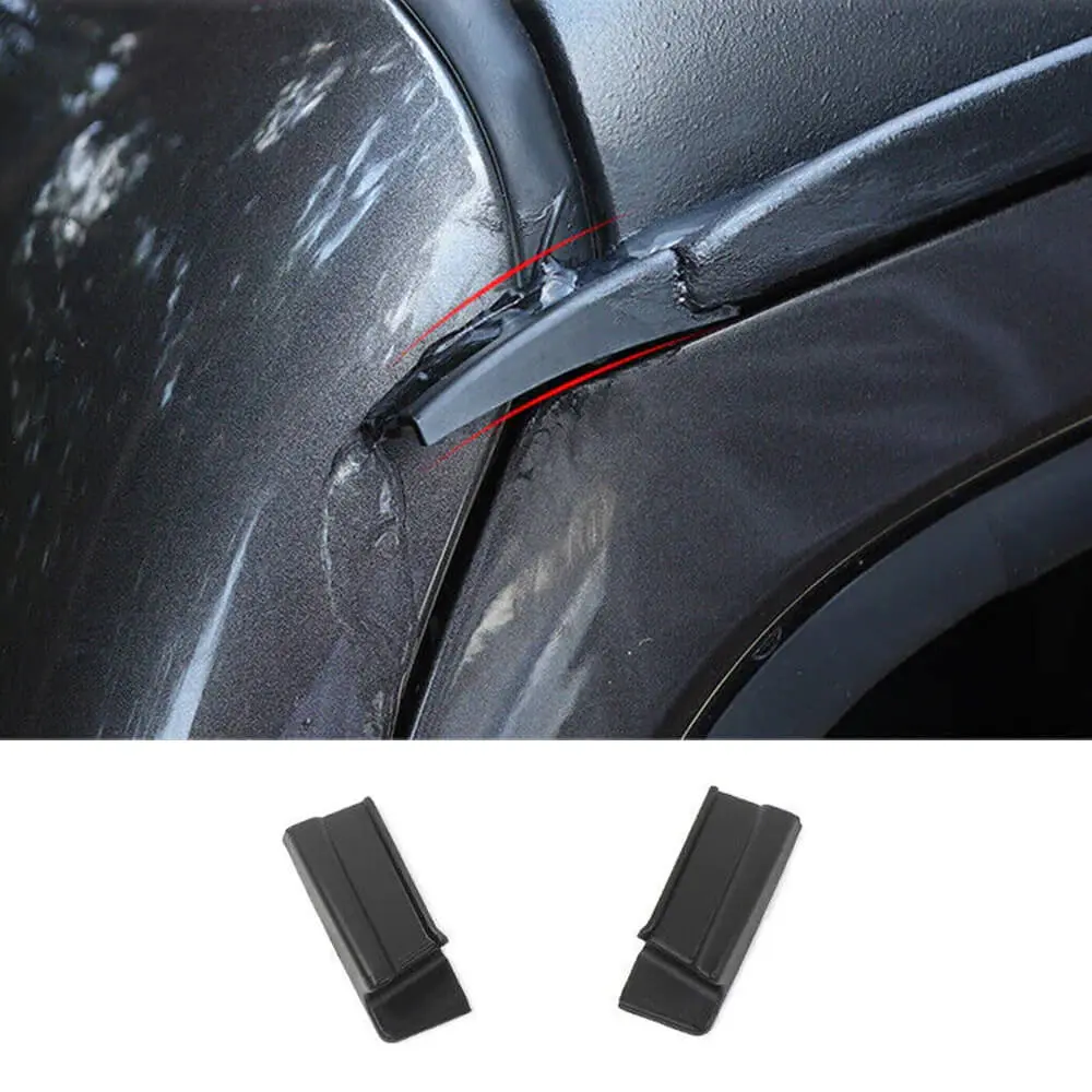 For 2018+ Jeep Wrangler JL & Gladiator JT Roof Rainwater Shield Diversion Slot Extend 2pcs