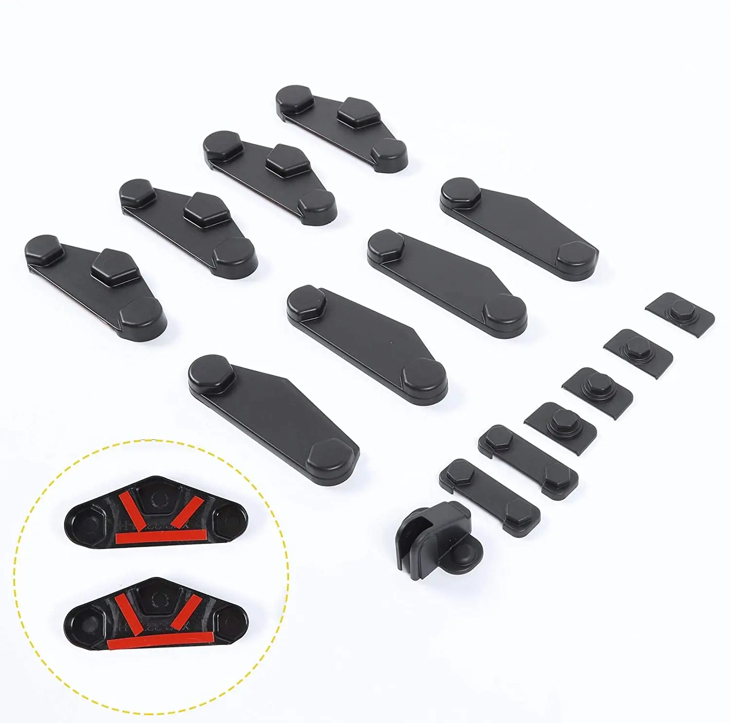 For 2007-2018 Jeep Wrangler JK JKU Door Screw Protector Cover Trim, ABS Black 15pcs - Image 6