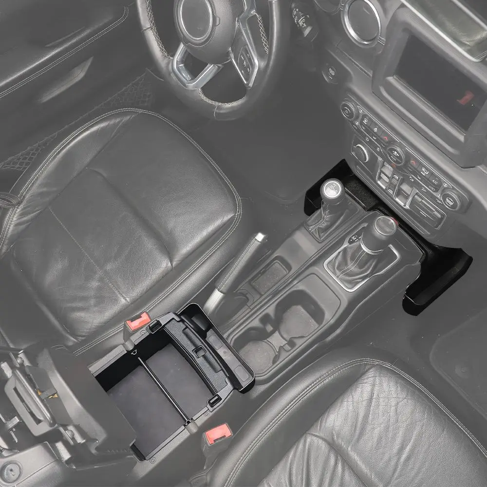 For 2018-2023 Jeep Wrangler JL/Gladiator JT 10 x Co-pilot Grab Bar/ Armrest Box / Center Console Gear/ Door Net Replacement Door Map Pocket Storage Box - Image 3