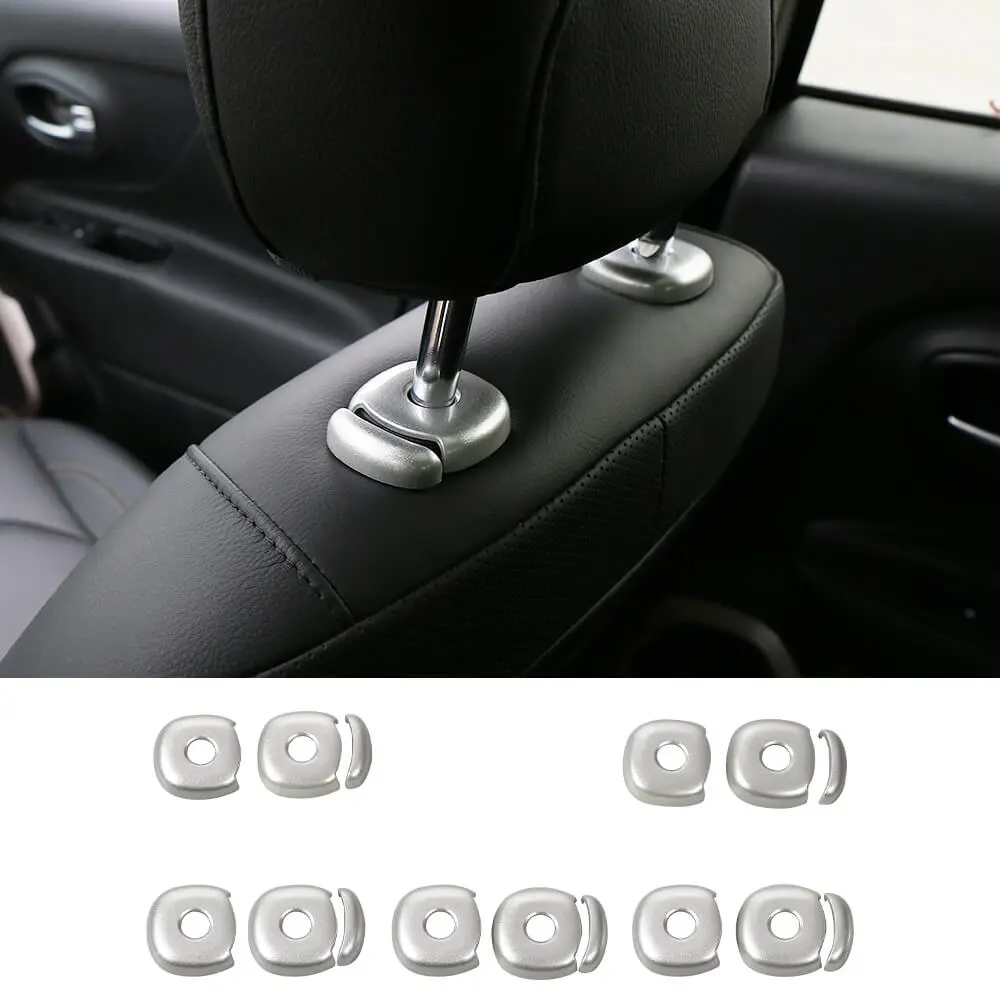 For 2015+ Jeep Renegade 10PCS Headrest Height Adjustment Decoration Cover Trim