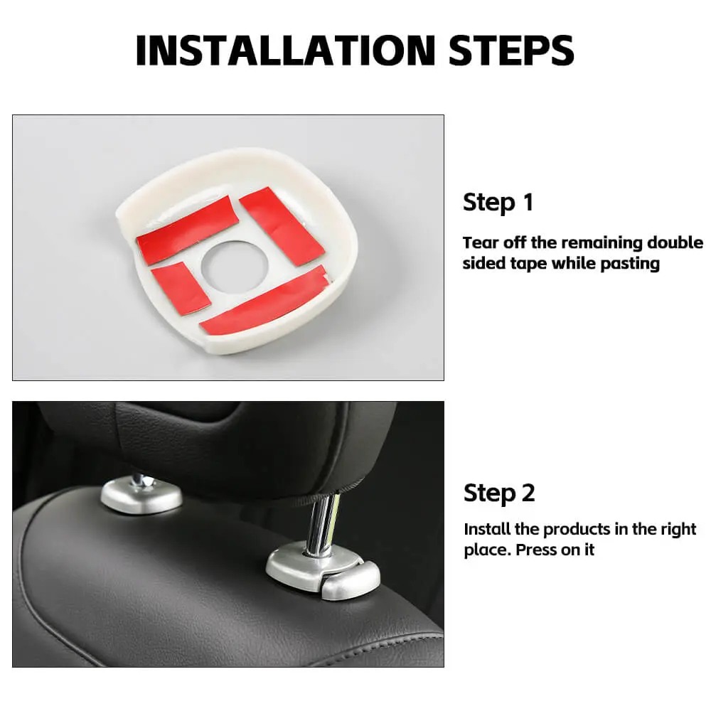 For 2015+ Jeep Renegade 10PCS Headrest Height Adjustment Decoration Cover Trim - Image 4