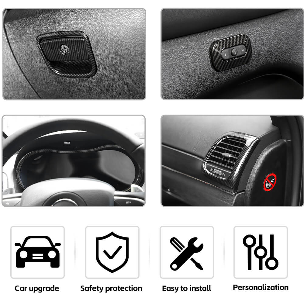 For 2014-2021 Jeep Grand Cherokee WK2 16PCS Interior Decoration Cover Trim Kit - Image 5