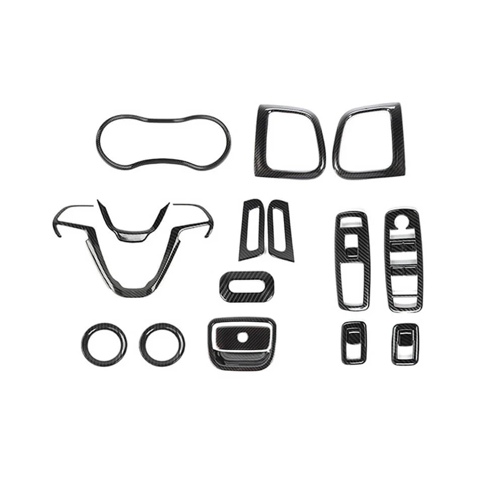 For 2014-2021 Jeep Grand Cherokee WK2 16PCS Interior Decoration Cover Trim Kit - Image 7