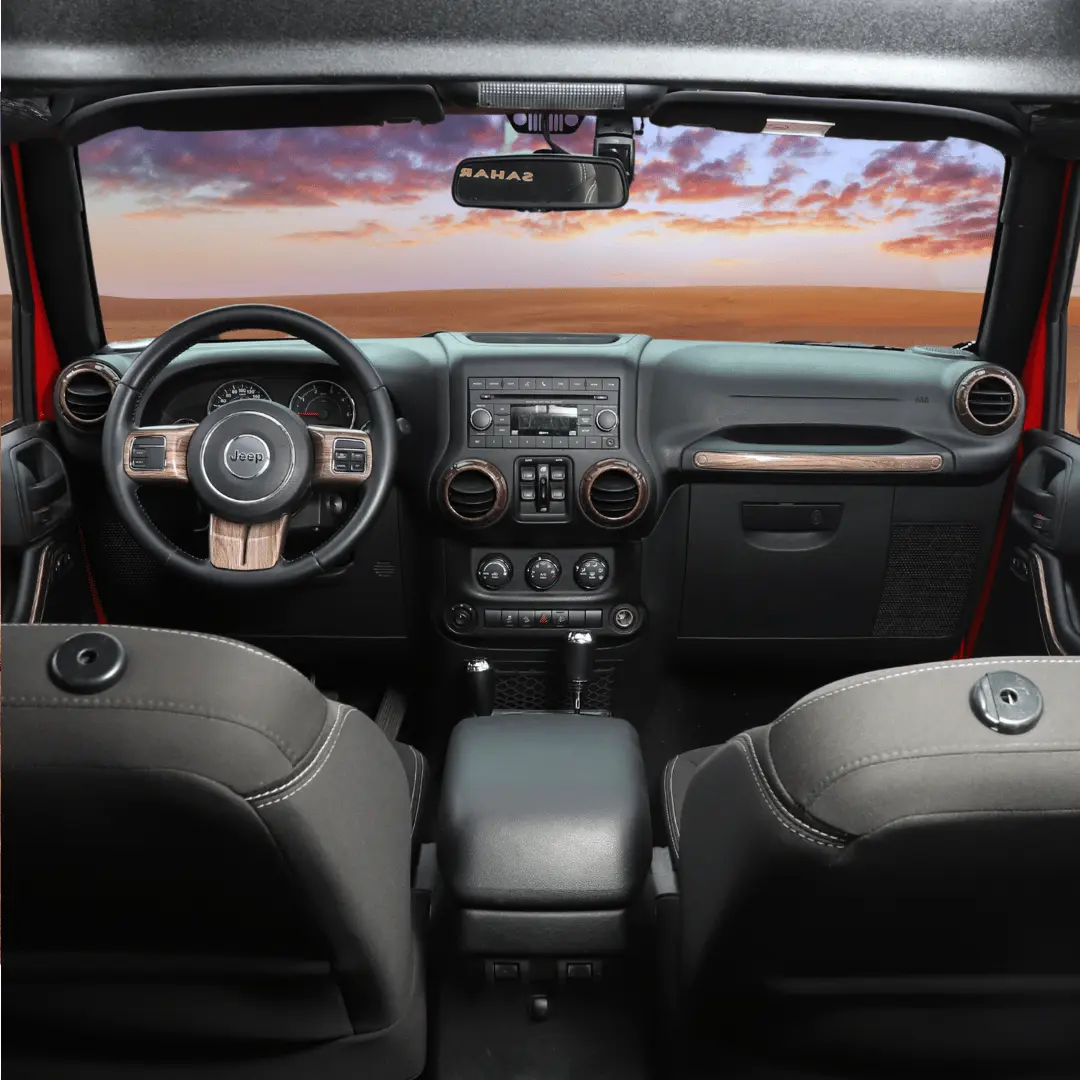For 2011–2018 Jeep Wrangler JKU 4-Door 18PCS Interior Trim Kit – Dashboard & Center Console Decoration Cover - Image 9