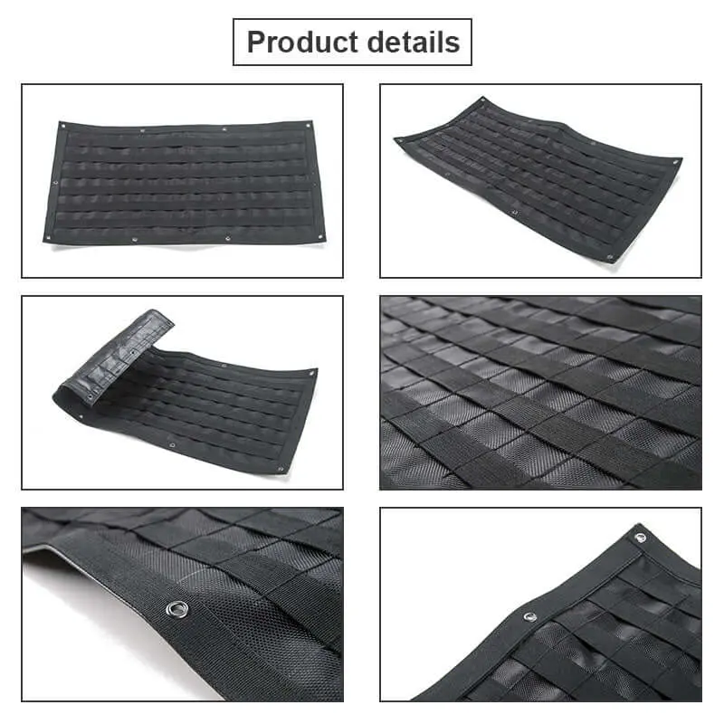 For 2007+ Jeep Wrangler TJ JK JKU JL JLU Black Car Trunk Saddlebag Tool Organizer Tail Door Storage Bag - Image 5
