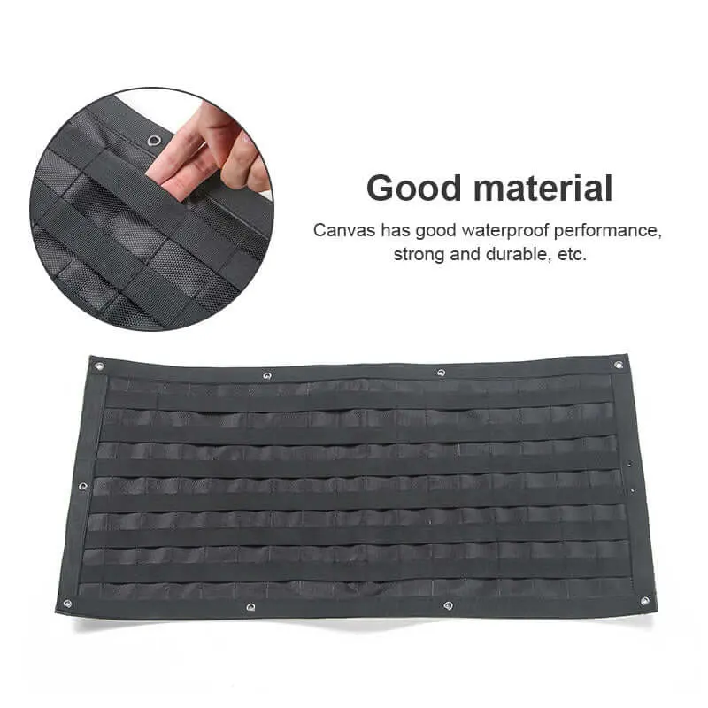 For 2007+ Jeep Wrangler TJ JK JKU JL JLU Black Car Trunk Saddlebag Tool Organizer Tail Door Storage Bag - Image 7