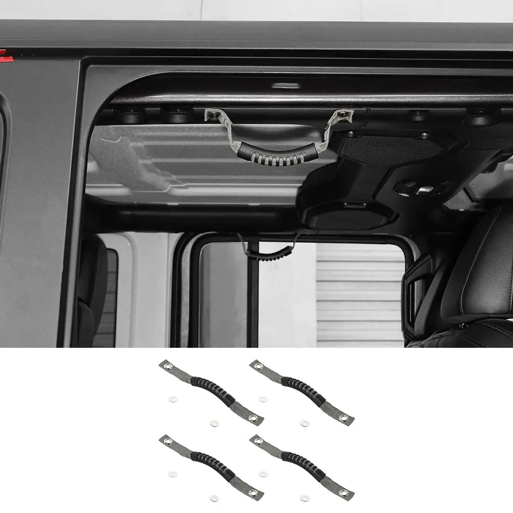 For 2018+ Jeep Wrangler JL &Gladiatar JT 2-in-1 Roll Bar Grab Handles Paracord Grip Handle 4Pcs - Image 12