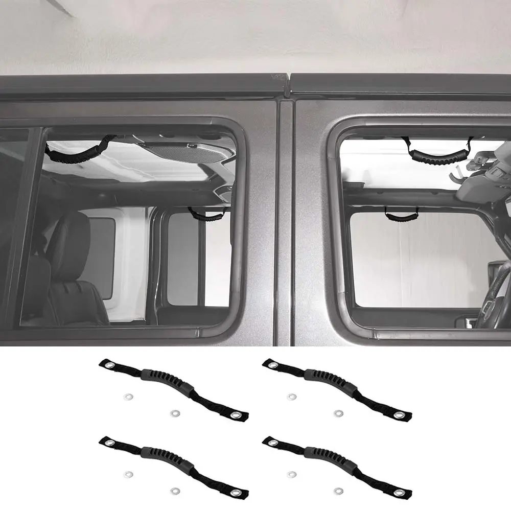 For 2018+ Jeep Wrangler JL &Gladiatar JT 2-in-1 Roll Bar Grab Handles Paracord Grip Handle 4Pcs - Image 20