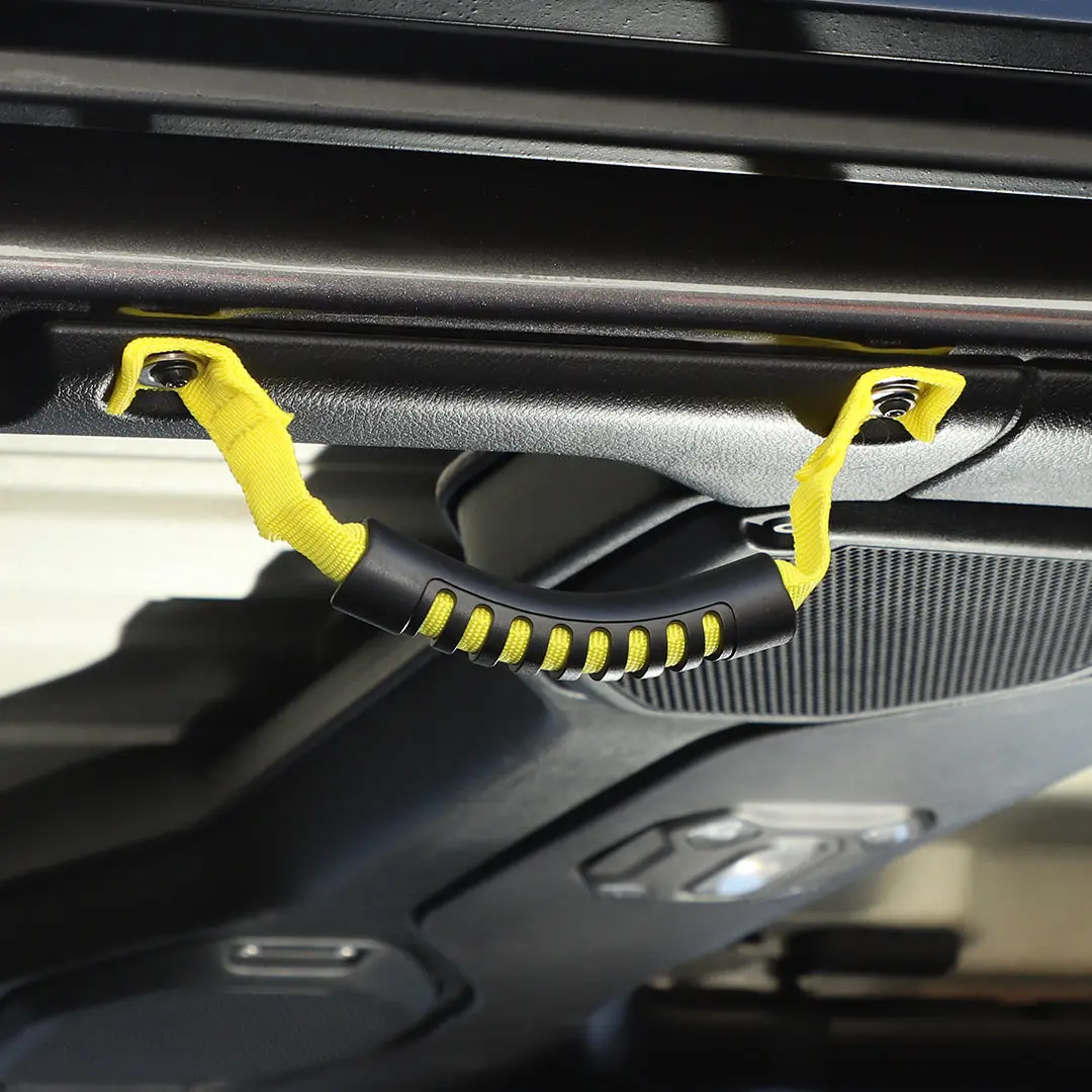 For 2018+ Jeep Wrangler JL &Gladiatar JT 2-in-1 Roll Bar Grab Handles Paracord Grip Handle 4Pcs - Image 4