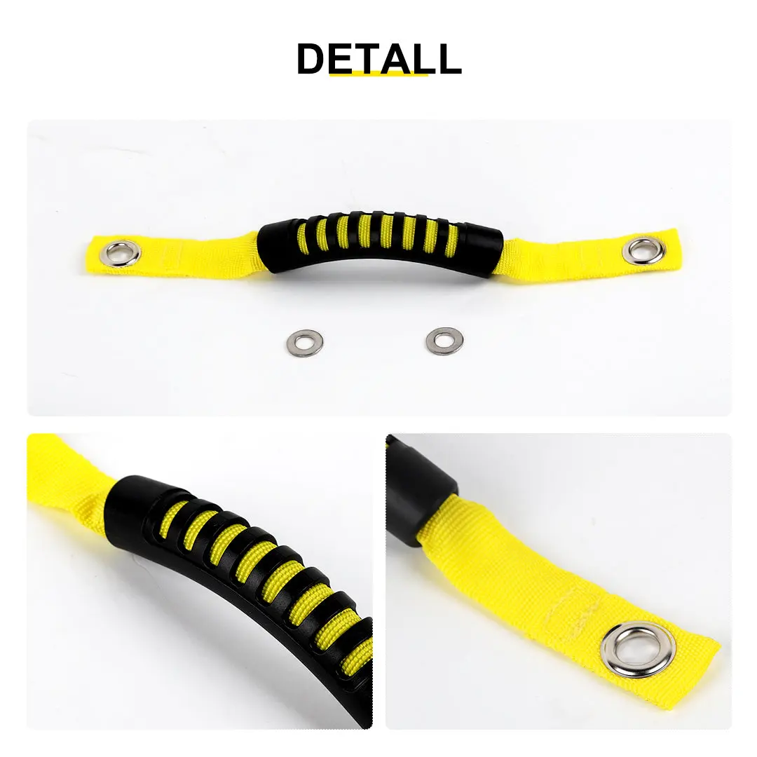 For 2018+ Jeep Wrangler JL &Gladiatar JT 2-in-1 Roll Bar Grab Handles Paracord Grip Handle 4Pcs - Image 8
