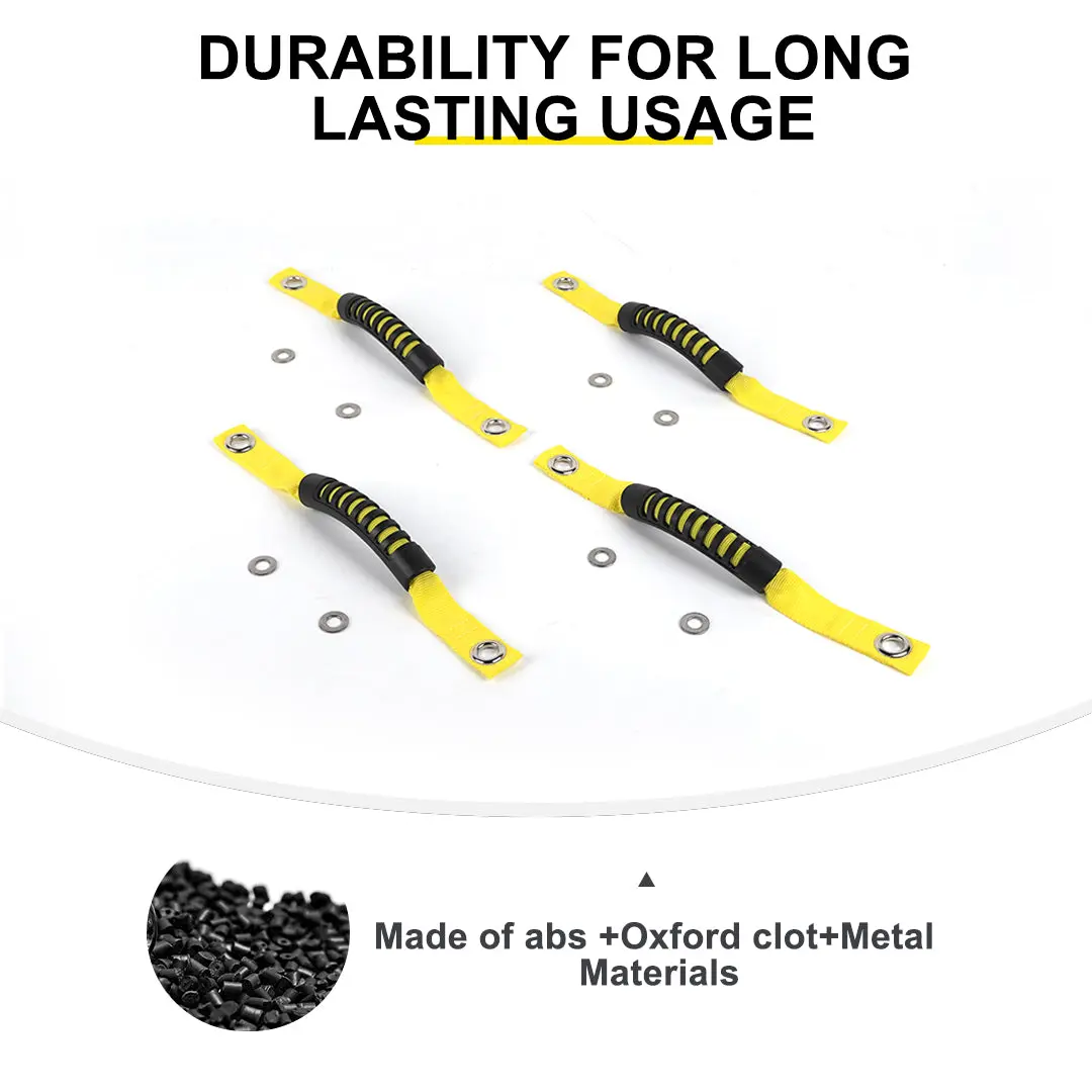 For 2018+ Jeep Wrangler JL &Gladiatar JT 2-in-1 Roll Bar Grab Handles Paracord Grip Handle 4Pcs - Image 9
