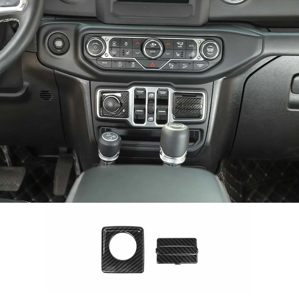 For 2018+ Jeep Wrangler JL & Gladiator JT 2 x Cigarette Lighter & USB Socket Trim ABS